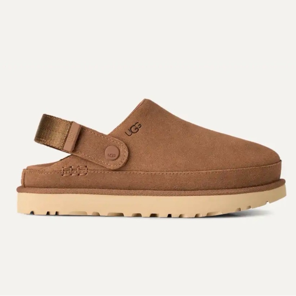 New UGG Chestnut Brown Suede Slide Clog - Picture 5 of 6